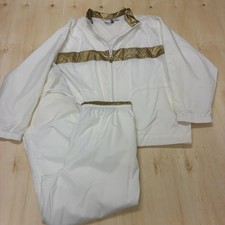 Vtg Puma Tracksuit Sweatsuit Mens L/XL White Colorblock Zip Jacket Pants Set
