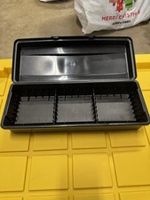 Vintage Black Plastic Cassette Tape Storage Case.