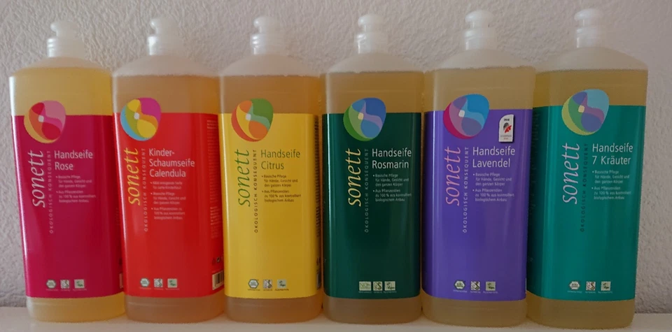 SONETT GMBH sonett Handseife erschiedene Sorten OVP & neu, 1 Liter