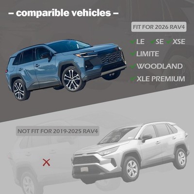 2PCS Side Steps Running Boards Nerf Bars Fits For Toyota RAV4 RAV