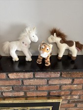 Douglas Lava Tiger Plush Stuffed Animal, 8" Pony, And Unicorn.  8”