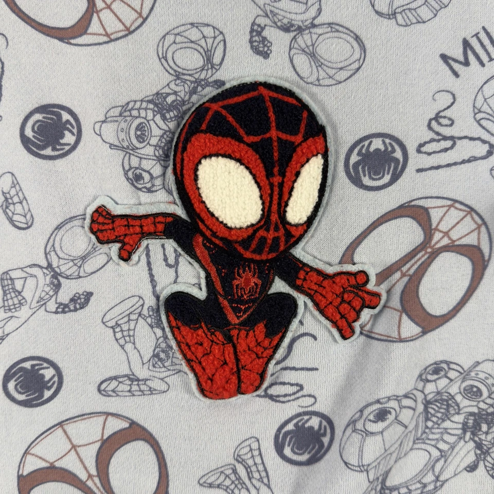 Sudadera Marvel Spider-Man Miles Morales Niños 5T Azul Cuello Redondo Estampado Completo Foto 2 de 4