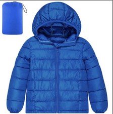 Boys Jacket Size 8-9 Down-Alternative Winter Puffer Coat For Kid
