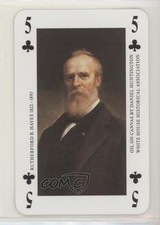1990s Smithsonian Institute Playing Cards Blue Back Rutherford B Hayes #5C 01dc