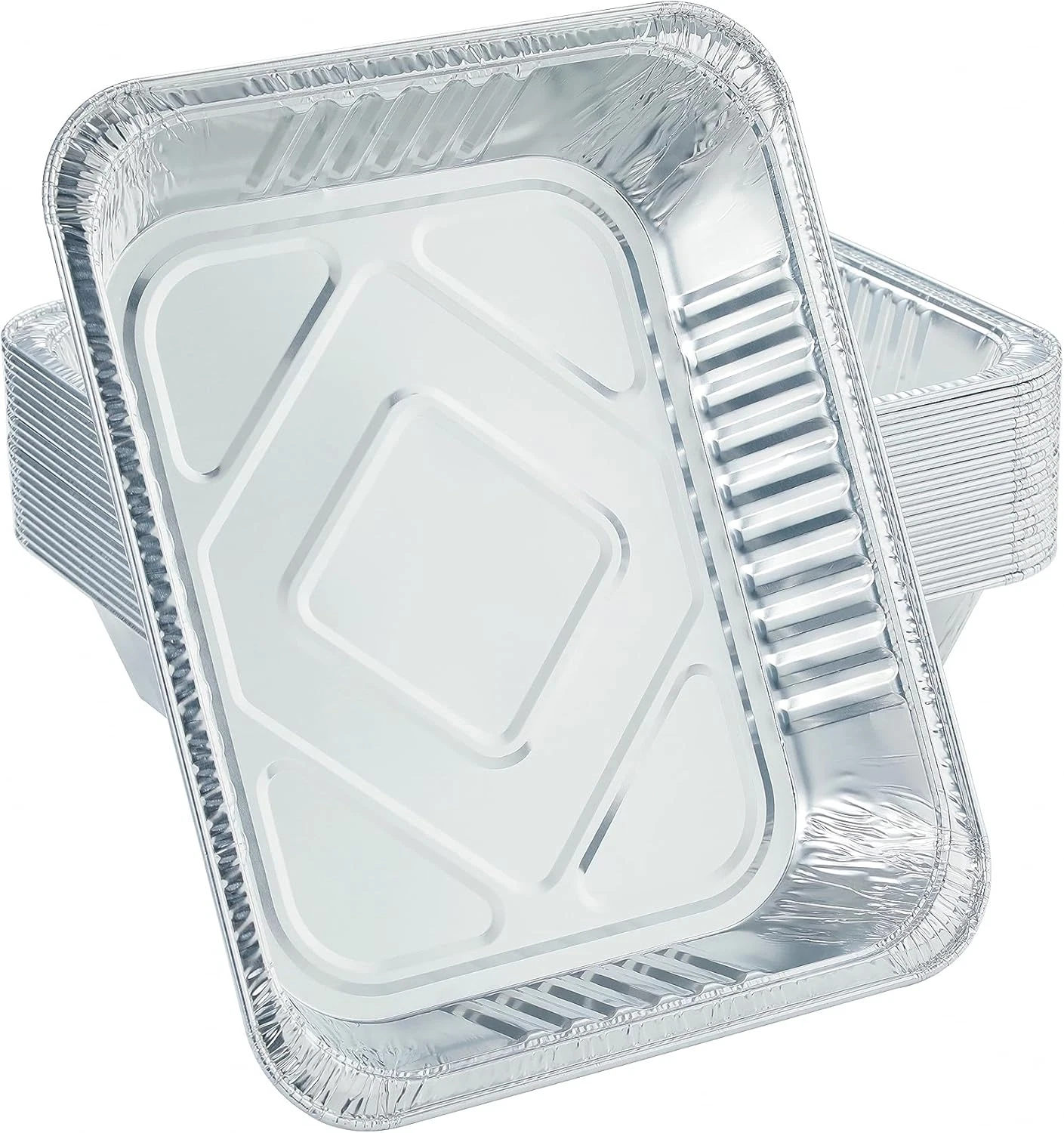 Waytiffer Aluminum Pans 9X13 Disposable Foil Pans (10 Pack) Half Size Deep Steam