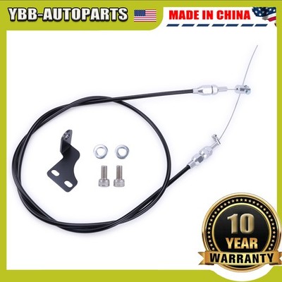 For Holley Hi-Ram Throttle Cable Black Bracket W/New 36'' Throttle Cable Included