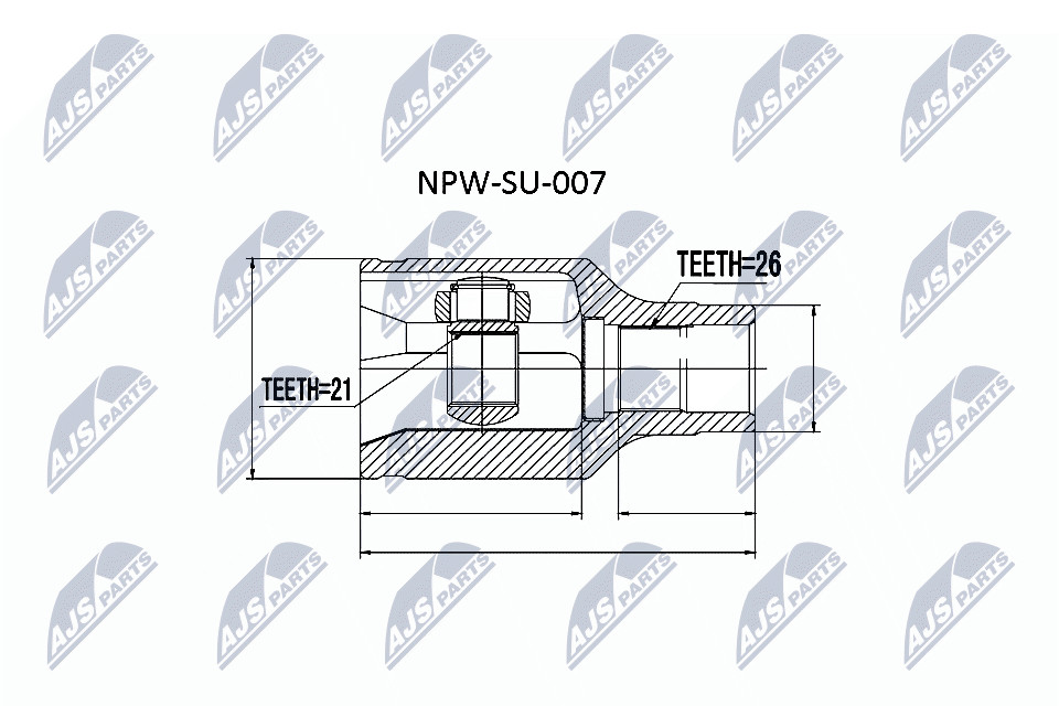 N.T.Y. NPW-SU-007.NTY Joint Kit, drive shaft for SUZUKI