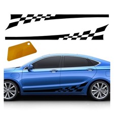 2PCS 78" Car Body Door Side Waistline Sticker Decals, Sports Racing Stripe De...