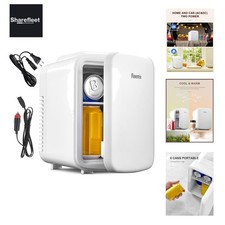 Mini Fridge, 4 Litre/6 Cans, Portable Cooler and Warmer Personal K...