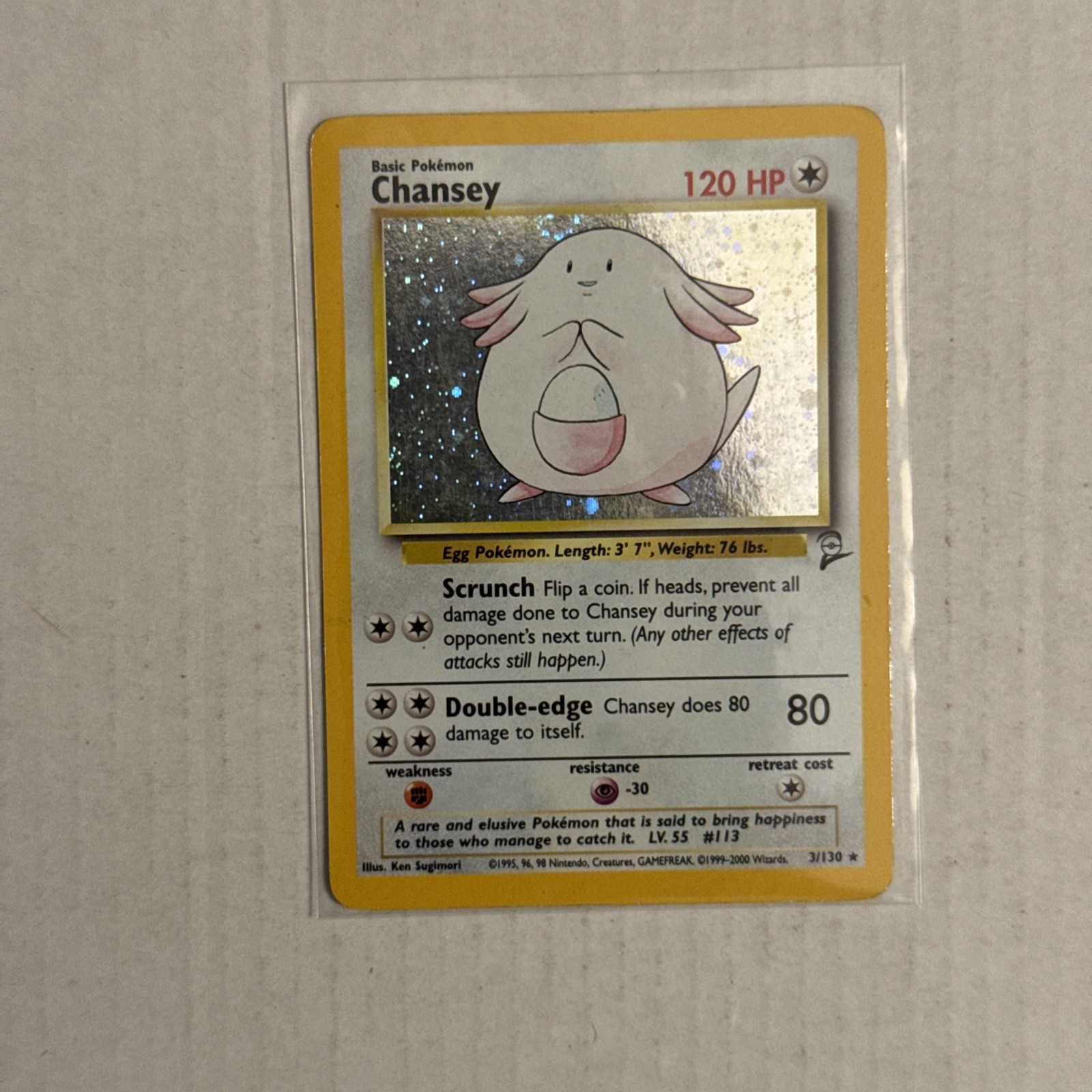 Pokemon Card - Chansey 31/130 - Base Set 2 -  Holo Rare - Pk002523