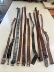 Lot Of 10 Vintage Antique Military Leather Rifle Slings WW2