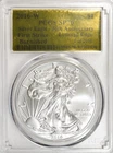 2016-W BURNISHED SILVER EAGLE ~ FIRST STRIKE 1 of 2016! GOLD LABEL PCGS SP70!