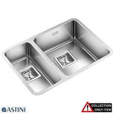 Astini Vico 1.5 Bowl Silk Stainless Steel Undermount Kitchen Sink AS369LHSB