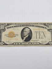 Series 1928 $10 Ten Dollar Gold Certificate Gold Seal Note Woods/Mellon FR#2400