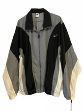 Nike Gray/Black Colorblock Full Zip Windbreaker Jacket XL