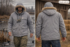 VTG 90s Carhartt Faux Fur Trim Heavy Duck Canvas Arctic Parka Coat USA Made XL