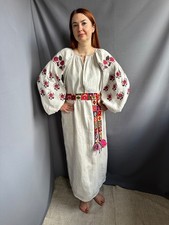 Embroidered Ukrainian dress Shirt Folk Vyshyvanka shirt Feminine dress