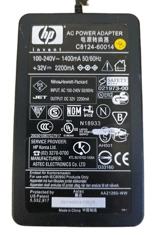 HP C8124-6001 Invent Drucker Netzteil C8124-60014, 32V, nur Netzteil