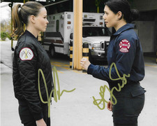 * JOCELYN HUDON & HANAKO GREENSMITH * signed 8x10 photo * CHICAGO FIRE * COA *