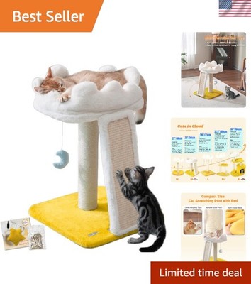 Luxurious Cloud Cat Tower with Soft Bed & Sisal Scratching Pad for All Breeds