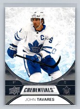 2021-22 Upper Deck Credentials #9 John Tavares Toronto Maple Leafs