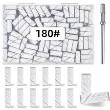 100 Pcs 180 Grit White Small Sanding Bands Nail Drill Bit,Nail Drill