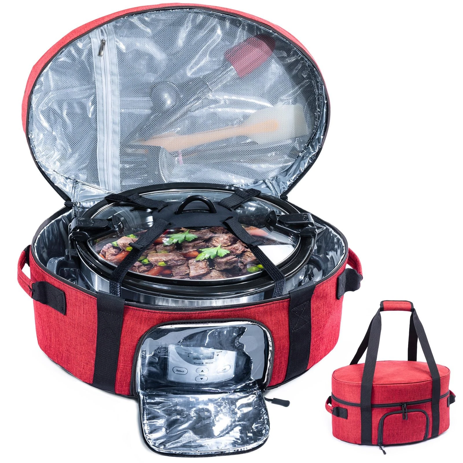Insulated Slow Cooker Carrying Bag for 6-8 Quart CrockPot and Hamilton Beach ...