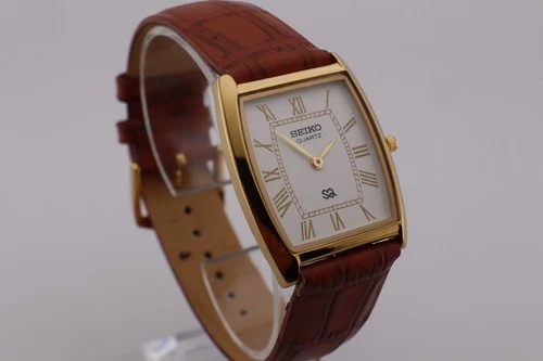Vintage Seiko Slim Quartz Men's Wrist Watch - Comes With New Battery ,New Band
