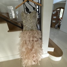 Sherri Hill Women's Size 0 Prom Dress long with Mini skirt lining 