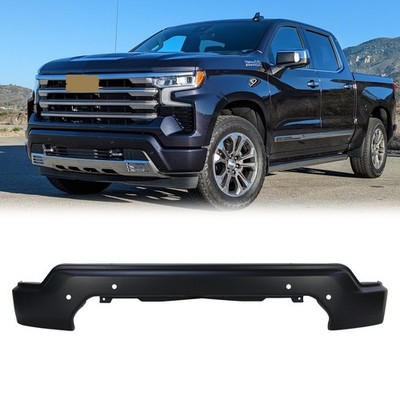 One-Piece Black Front Bumper For 2022-2024 Chevy Silverado 1500 W/Senser Holes