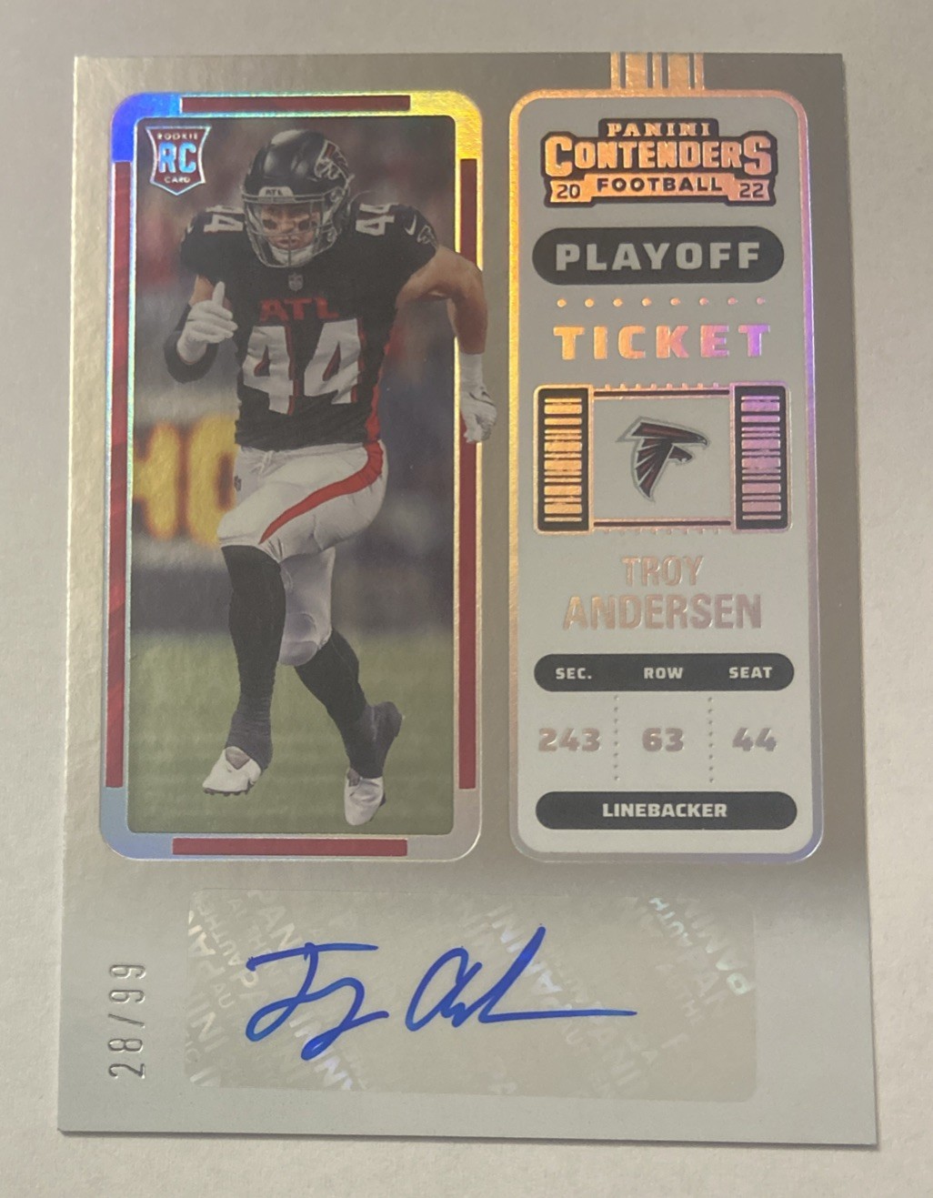 Troy Andersen Panini Contenders #175 Autograph-Playoff Ticket