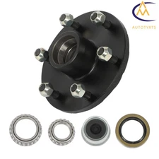 1 Pack Trailer Hub Bearings Kit 6 on 5.5" For 3500 lbs Axle #84 Spindle 6 Lug