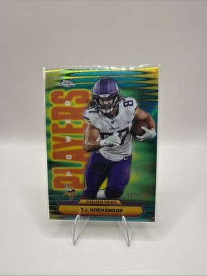 2025 Topps Chrome Power Players Aqua Refractor /199 TJ Hockenson #PP-36 2l4