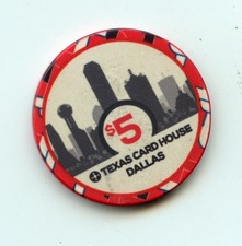 5.00 Chip from the Texas Card House Dallas Te...