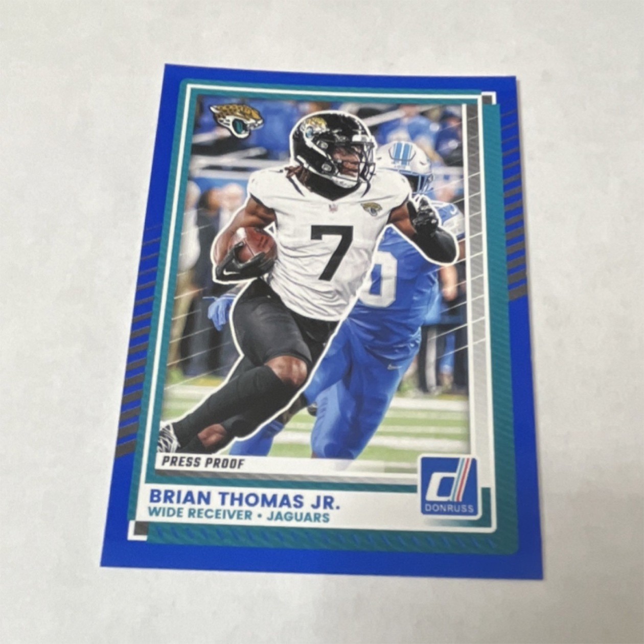 2024 Donruss Brian Thomas Jr. Press Proof Blue #3 Jaguars Football Trading Card