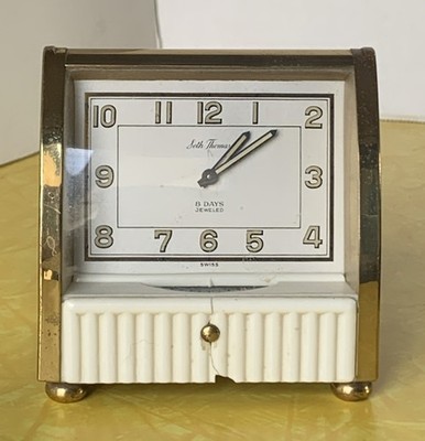 Seth Thomas DOUBLE SIDED 7-Jewel 8-Day Alarm Clock   Runs & Alarm Works ~RARE~