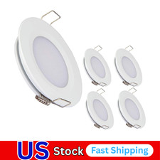 RV Recessed Ceiling Light 2-3/4 Full Aluminum 12V Dimmable LED Puck Light for C