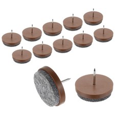 40 Pcs 1.1" Screw-on Furniture Felt Pad Chair Leg Floor Protectors Brown
