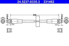 2x Bremsschlauch ATE 24.5237-0335.3/2x für AUDI ALLROAD C5 4BH TDI quattro