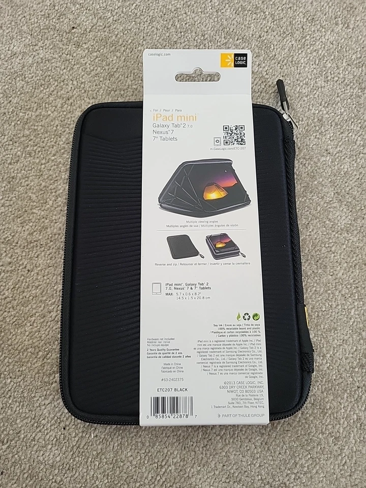 Case Logic 7" Case - iPad Mini, Galaxy Tab 2, Nexus 7 Case New With Tags - Image 2 of 3