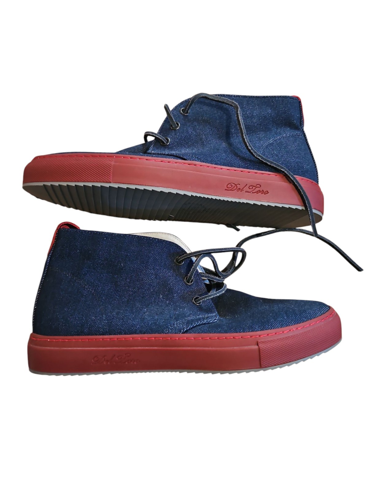 Del Toro Chukka Blue Denim Shoes Size 7 Euc Only Tried On Italy