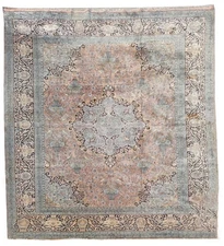 Amazing Hand Knotted Vintage Kashmiri Silk Area Rug 18 x 12 Ft (1565 Ger-4)