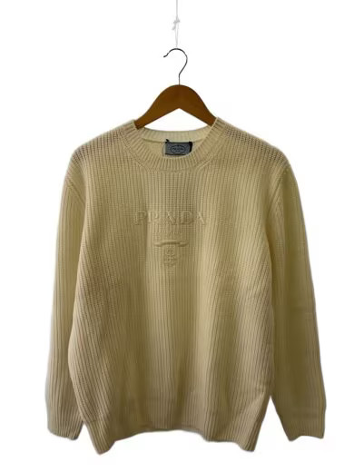 PRADA/Cashmere Blend Knit/Size 42/Wool/White/P24S1L