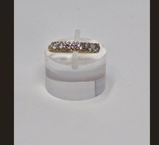 9ct Yellow Gold CZ Ring in Size N 