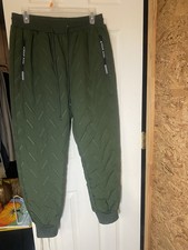 Thick Lined Army Green Ski Water Proof Pants Size Small