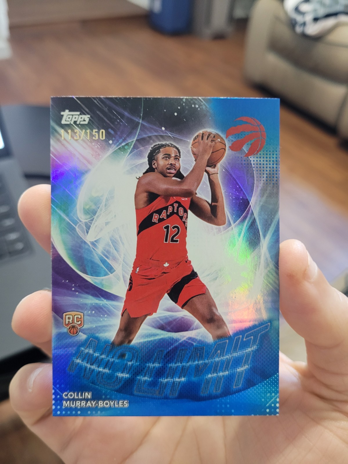 2025-26 TOPPS COLLIN MURRAY-BOYLES NO LIMIT BLUE RAINBOW FOIL RC #113/150