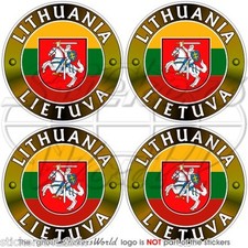 LITAUEN LITHUANIA LIETUVA Litauische Stoßstange 50mm Vinyl Sticker Aufkleber x4