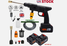 Portable Cordless Car High Pressure Washer Jet Water Wash Cleaner Gun +2 Battery