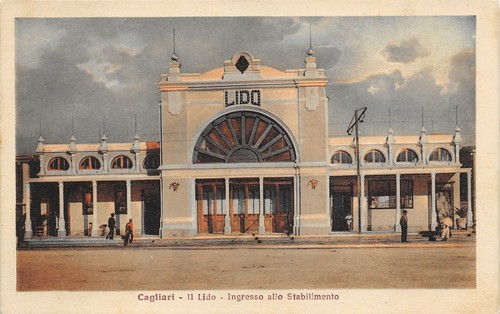 B1442) CAGLIARI IL LIDO INGRESSO ALLO STABILIMENTO - Imagen 1 de 2