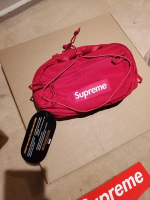 red supreme waist bag